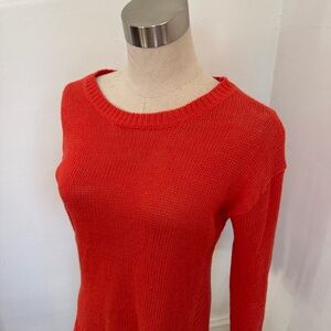 J. Crew Vibrant Orange Scoop Neck Sweater